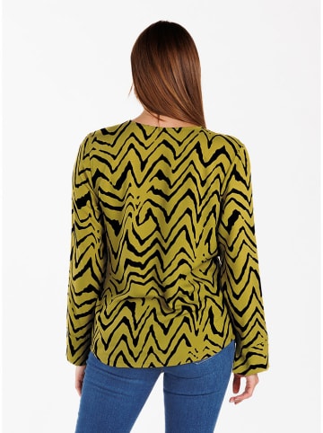 KEY LARGO Bluse "Party" in Grün/ Schwarz