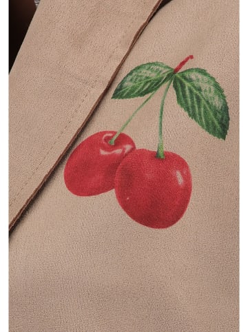 KEY LARGO Cape "Cherry" in Beige/ Rot