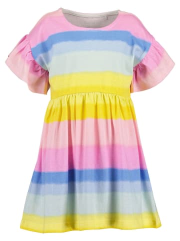 Blue Seven Kleid in Rosa/ Blau/ Gelb