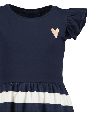Blue Seven Kleid in Dunkelblau/ Weiß