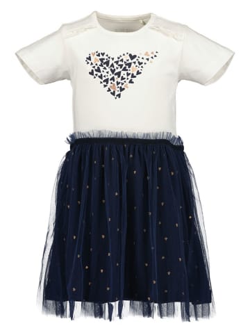 Blue Seven Kleid in Creme/ Dunkelblau