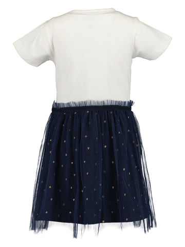 Blue Seven Kleid in Creme/ Dunkelblau
