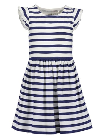 Blue Seven Kleid in Dunkelblau/ Weiß