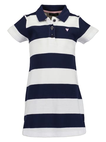 Blue Seven Kleid in Dunkelblau/ Weiß