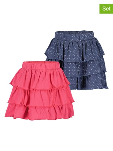 Blue Seven 2-delige set: rokken donkerblauw/roze