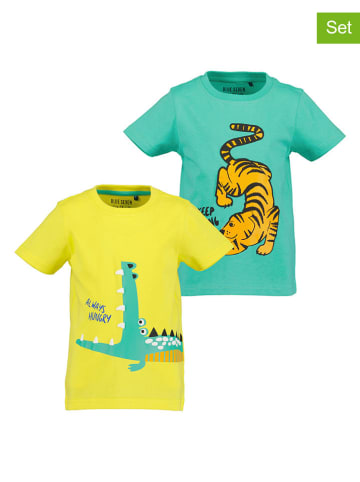 Blue Seven 2er-Set: Shirts in Türkis/ Gelb