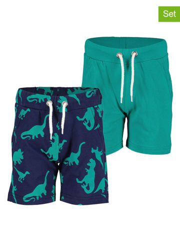 Blue Seven 2er-Set: Shorts in Dunkelblau/ Grün