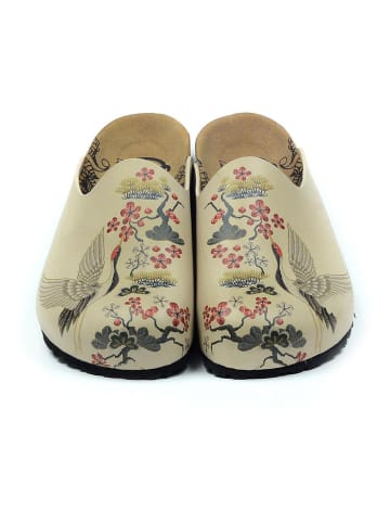 Calceo Clogs in Bunt/ Creme
