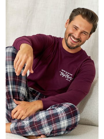 Doctor Nap Piżama w kolorze bordowo-granatowym