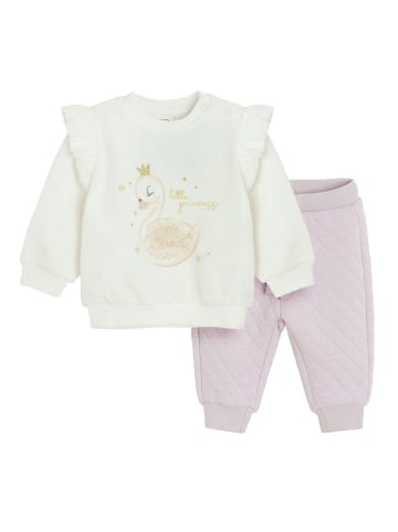 COOL CLUB 2tlg. Outfit in Creme/ Lila