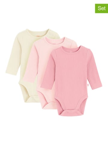 COOL CLUB 3er-Set: Bodys in Creme/Pink / Rosa