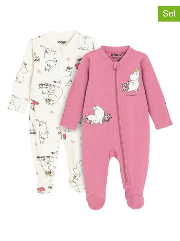 COOL CLUB 2er-Set: Strampler in Pink/ Creme