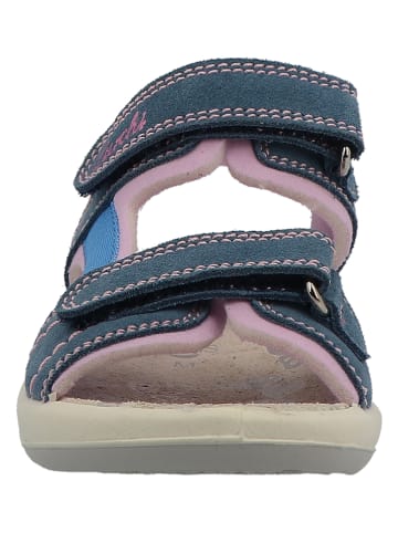 Lurchi Leder-Sandalen in Dunkelblau/ Rosa