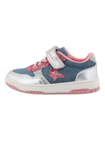 Lurchi Sneakersy "Gerda" w kolorze srebrno-niebiesko-różowym