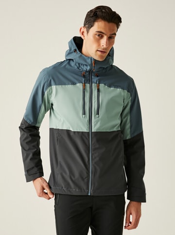 Regatta Regenjas "Maland II" blauw/groen/antraciet
