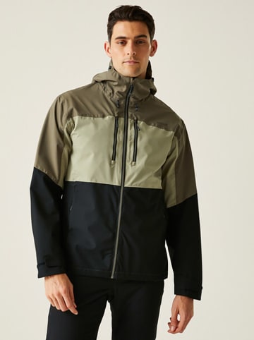 Regatta Regenjacke "Maland II" in Khaki/ Schwarz