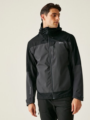Regatta Regenjacke "Highton IV" in Anthrazit/ Schwarz