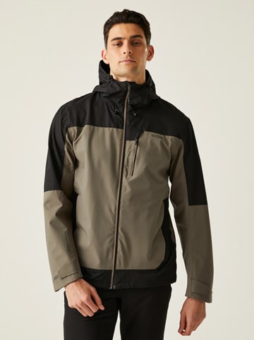 Regatta Regenjacke "Highton IV" in Khaki/ Schwarz
