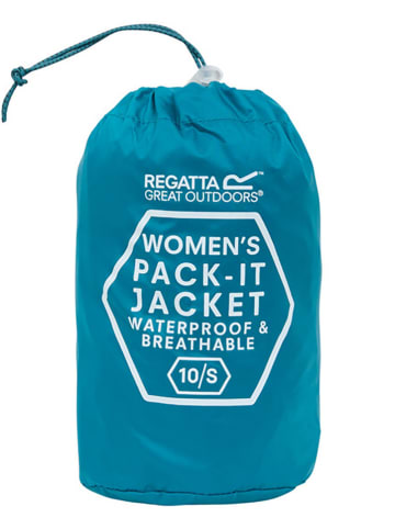 Regatta Kurtka przeciwdeszczowa "Pack It III" w kolorze błękitnym