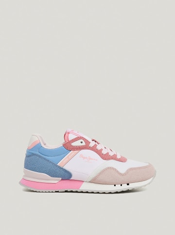 Pepe Jeans FOOTWEAR Sneakersy w kolorze biało-jasnoróżowo-błękitnym