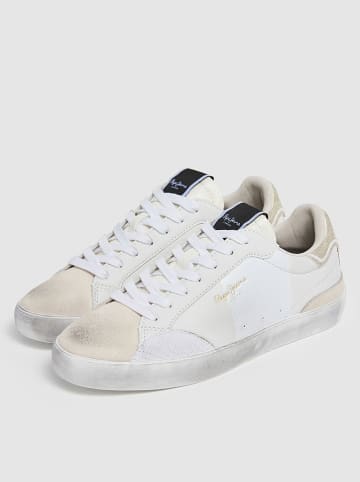 Pepe Jeans FOOTWEAR Leder-Sneakers in Weiß