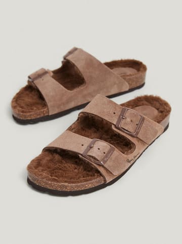 Pepe Jeans FOOTWEAR Leren instappers bruin