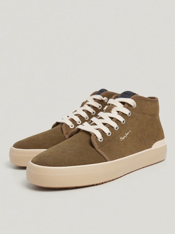 Pepe Jeans FOOTWEAR Leder-Sneakers in Braun