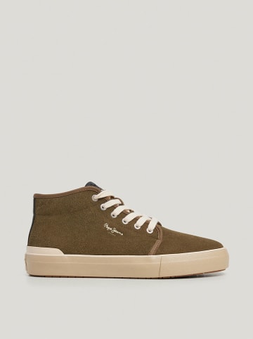 Pepe Jeans FOOTWEAR Leren sneakers bruin