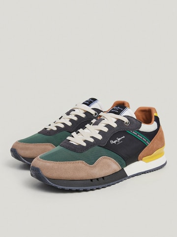 Pepe Jeans FOOTWEAR Sneakers in Beige/ Grün/ Dunkelblau