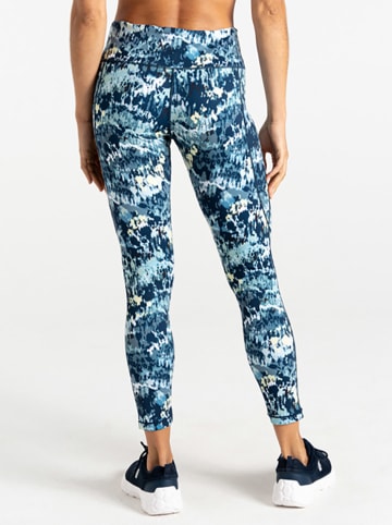 Dare 2b Trainingsleggings "Influential II" in Blau/ Weiß/ Gelb