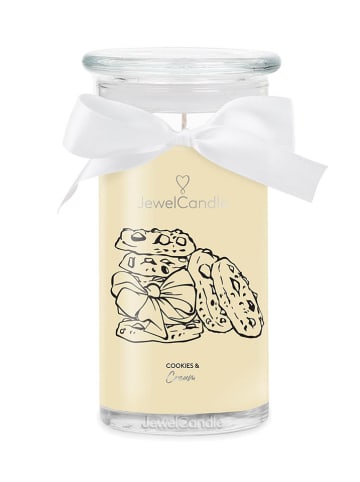Juwelkerze Duftkerze mit Ring "Cookies and Cream" - 400 g