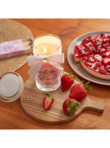 Juwelkerze Duftkerze mit Halskette "Fluffy Strawberry & Cheesecake" - 400 g