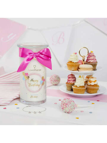 Juwelkerze Duftkerze mit Armkette "Happy Birthday" - 400 g