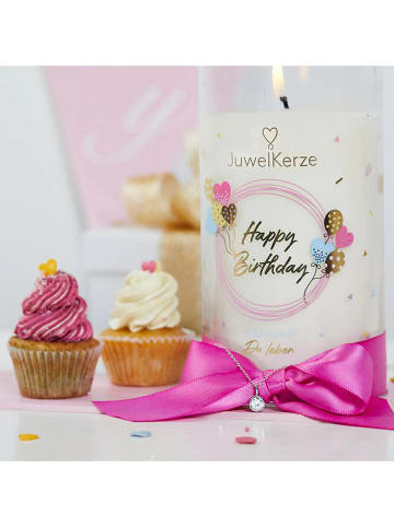Juwelkerze Duftkerze mit Halskette "Happy Birthday" - 400 g