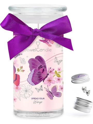 Juwelkerze Duftkerze mit Ohrringen "Spread your Wings" - 400 g