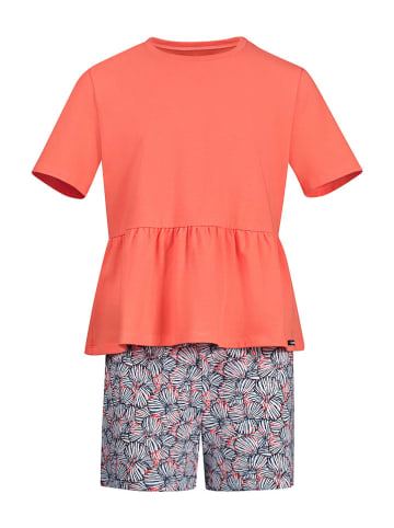 Skiny Pyjama in Orange/ Grau