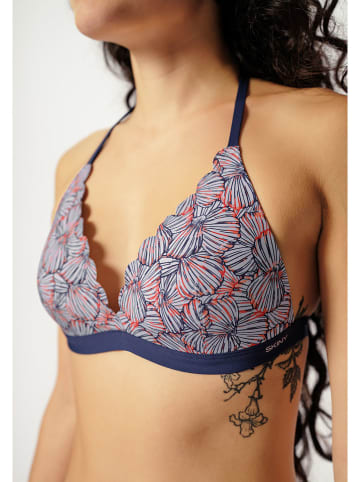 Skiny Bikinitop grijs/donkerblauw