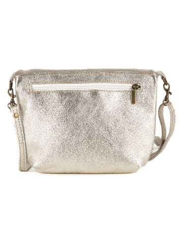 Lucca Baldi Leder-Umhängetasche "Cetona" in Gold - (B)24 x (H)18 x (T)4 cm