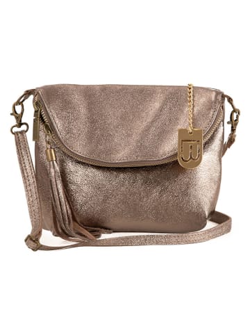 Lucca Baldi Leder-Umhängetasche "Cetona" in Hellbraun - (B)24 x (H)18 x (T)4 cm