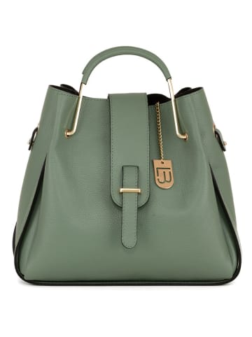 Lucca Baldi Leder-Henkeltasche "Vinci" in Grün - (B)33 x (H)28 x (T)13 cm