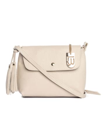 Lucca Baldi Leder-Umhängetasche "Bagni" in Beige - (B)25 x (H)17 x (T)7 cm