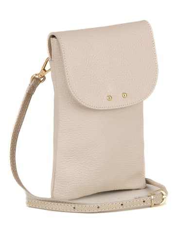 Lucca Baldi Leder-Handytasche "Orvieto" in Beige - (B)14 x (H)21 x (T)1 cm