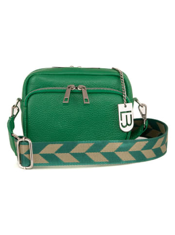 Lucca Baldi Leder-Umhängetasche "Feltre" in Grün - (B)19 x (H)15 x (T)7 cm
