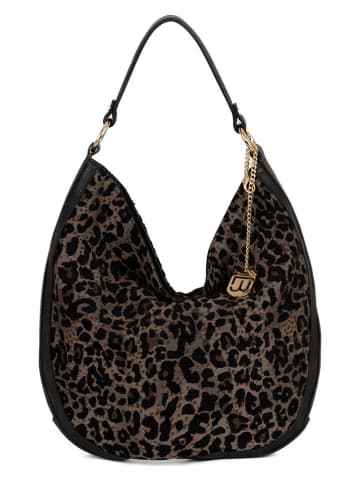 Lucca Baldi Leder-Shopper "Conegliano" in Schwarz - (B)49 x (H)33 x (T)6 cm