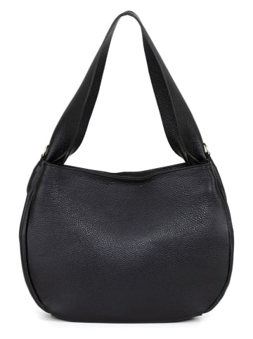 Lucca Baldi Skórzana torebka "Terni" w kolorze czarnym - 34 x 25 x 13 cm