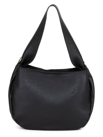 Lucca Baldi Skórzana torebka "Terni" w kolorze czarnym - 34 x 25 x 13 cm