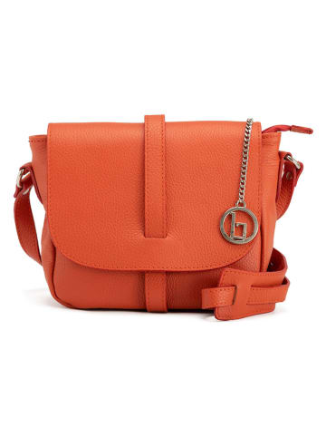 Lia Biassoni Leren schoudertas "Mella" oranje - (B)24 x (H)20 x (D)9 cm