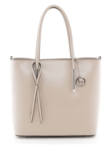 Lia Biassoni Leren schoudertas "Mallero" beige