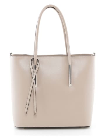 Lia Biassoni Leren schoudertas "Mallero" beige