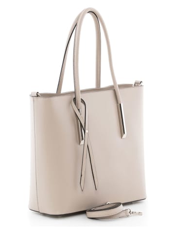 Lia Biassoni Leren schoudertas "Mallero" beige